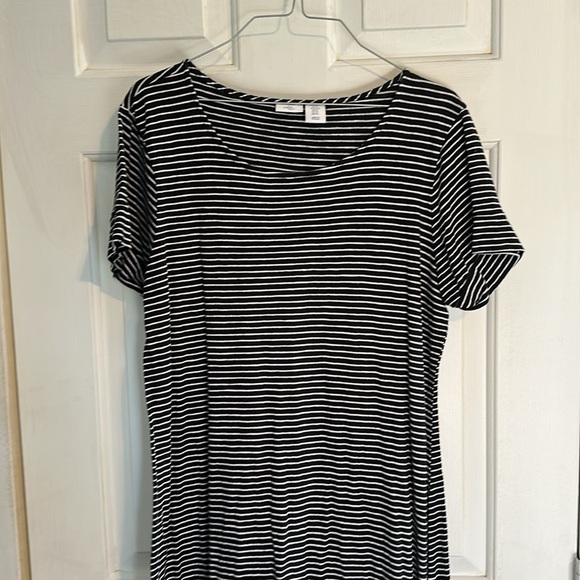 Avee Toi Black striped midi dress size XL - Picture 3 of 4